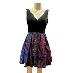 Betsy and Adam Womens Dress Black Sparkle Size 6P